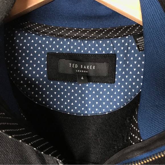 Ted Baker London Slim Fit 1/4 Zip Black Pullover Sweater Men's Large - Picture 5 of 13